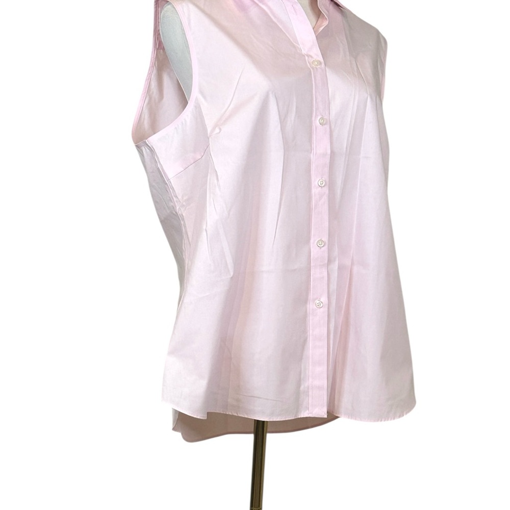 Ralph Lauren Light Pink Sleeveless Button-Down Shirt XL - Picture 10 of 17